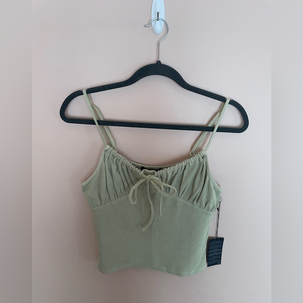 *New with tags* Sage Green tank top with tie detail, Forever 21